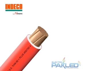 CABLE THW-90+PLUS 450/750V 12AWG ROJO INDECO