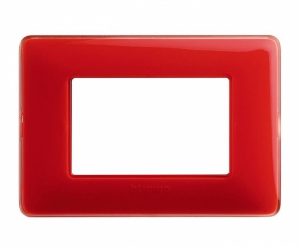 PLACA DE TECNOPOLÍMERO 3 MÓDULOS CORAL MATIX BTICINO
