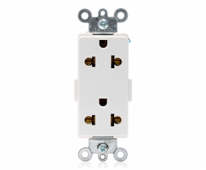 TOMACORRIENTE EMP DOBLE UNIV BLANCO 2P+T 15/16A 125/250V DECORA 5835-W LEVITON