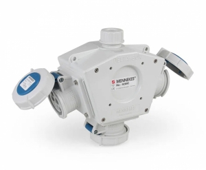 TOMA INDUSTRIAL MULTIPLE 2P+T 16A 230V AZUL 6H IP67 92895 MENNEKES