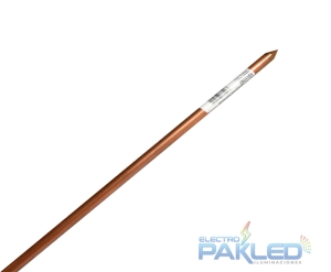 VARILLA DE COBRE PURO DE 5/8" X 2.40 MTS TECNOFIL