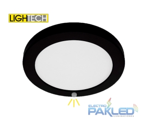 PANEL LED C/SENS 18W 30-40-60K 1600LM 180-265V 50-60HZ PF0.9 B/NEGRO LIGHTECH,
