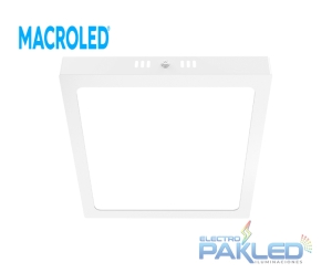 PANEL LED PLAFON BLANCO 18W 6000K AC85-265V 25,000HS CUADR/ADOS MACROLED