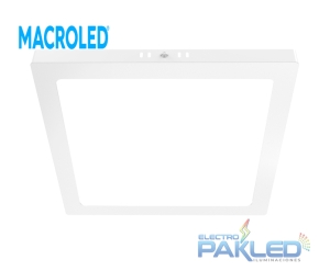 PANEL LED PLAFON BLANCO 24W 6000K AC85-265V 25,000HS CUADR/ADOS MACROLED