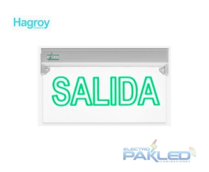 SEÑALIZADOR ACRÍLICO DE SALIDA LED HAGROY